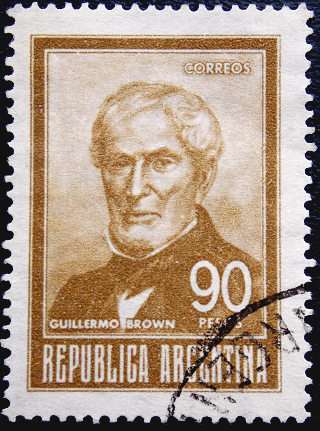 Аргентина 1967 год . Гильермо Браун (1777~1857)